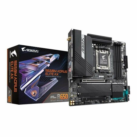 GIGABYTE AM5 LGA 1718 AMD B650 M-ATX Motherboard with DDR5 B650M AORUS ELITE AX